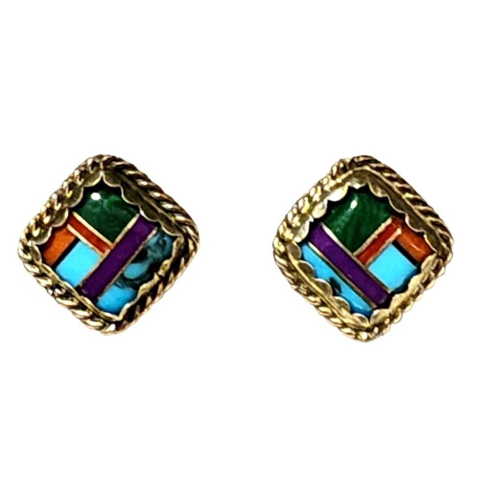 Zuni Sterling Stud Earrings ***READ
